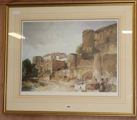 William Russell Flint, limited edition print, Gossipers at Le Castellet, 473/850 49 x 67cm.